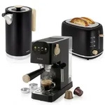 Briebe SKT1209BLK Nordic Set Espressomaschine 20 Bar, Toaster f&uuml;r 2 Scheiben,