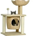 PawHut Katzen Kratzbaum Klein, 74 cm Katzenbaum mit Katzenh&ouml;hle, Spielball,...