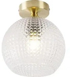Smarte Art Deco Deckenleuchte Messing inkl WLAN A60 Sphere - Gold