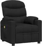 vidaXL Massagesessel Schwarz Stoff