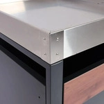 1er M&uuml;lltonnenverkleidung mit Pflanzkasten HWC-J82, erweiterbar, Metall 37kg,
