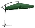 Ampelschirm CALLI &Oslash; 300cm 6-eckig Gr&uuml;n Polyester | Sonnenschirm mit St&auml;nder