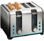 HOMCOM 4-Scheiben-Toaster: 7 Stufen, Aufw&auml;rmen, Auftauen, Abbruchfunktion -...