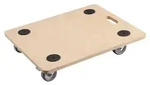 Metafranc Transportroller 590 x 490 mm 200 kg Tragkraft Sperrholz PolyurethanR&auml;der