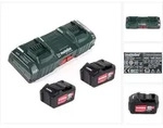 Metabo Basis Set mit 2x Akku Li-Power 5,2Ah + ASC 145 DUO Doppelladeger&auml;t