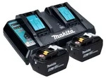 Makita Power Source Kit 18 V mit 2x BL 1890 Akku 9,0 Ah + DC 18 RD Doppel