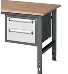 Unterbauschrank H395xB490xT600mm anthrazitg / lichtg 2 Schubl. Einfachauszug