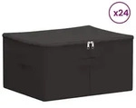 vidaXL Aufbewahrungsbox 24 pcs Anthrazit 43 x 34 x 23 cm Vliesstoff - Grau