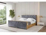 ALTDECOR Polsterbett mit Bettkasten - ENZO6-Z - 140x200 Dunkelgrau Casablanca-...