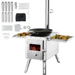 VEVOR Tragbarer Holzofen, Camping-Zeltofen f&uuml;r den Au&szlig;enbereich mit Rohr aus