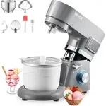 VEVOR Eismaschine Eiscrememaschine 1,7 L Standmixer 6-Gang mit...