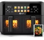Balter Hei&szlig;luftfritteuse XXL 9L Doppelkammer mit Sichtfenster, 2400W, ohne...