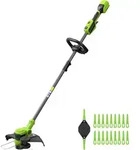 Greenworks 24V Akku-Rasentrimmer 33 cm Schnittbreite, 90&deg; dreh- & neigbarer