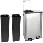 SVITA TMH2X30 M&uuml;lleimer 60L M&uuml;lltrennsystem 2 F&auml;cher 2x30L Softclose-Deckel...