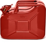BW&reg; Kraftstoffkanister Metall Benzinkanister 2x 10 Liter mit Ausgie&szlig;er - Rot RAL