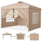 Sekey Faltpavillon 3x3 m Pop Up Gartenpavillon wasserdicht winterfest inkl 4