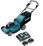 Makita DLM 480 CT2 Akku Rasenm&auml;her 36 V ( 2x 18 V ) 48 cm 62 l + 2x Akku 5,0...