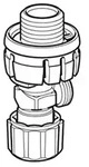 Geberit Eckventil 242414001, kompatibel mit Geberit Sigma UP-Sp&uuml;lkasten