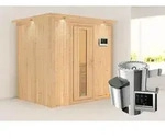 Karibu Sauna Innensauna Fanja Fronteinstieg Ofen 3,6 kW externe Strg.easy 210x165x202