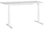BELIANI Schreibtisch Wei&szlig; Melamin 160x72cm Elektrisch H&ouml;henverstellbar...