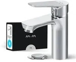 AM.PM Badarmatur mit Pop-Up Ablaufventil f&uuml;r Waschbecken Wasserhahn Bad Chrom