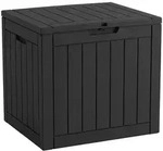 Floordirekt Gartenbox Holz-Optik wetterfeste Kissenbox 118L anthrazit...