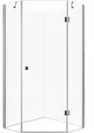 GZH 100x100x195 cm Aya 5eck Duschkabine inkl. Tasse - Transparent