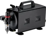 Wiltec Airbrush Kompressor AS18TB 1/6 PS, Druckluftkompressor mit 20-23 l/min