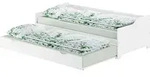 Sofabett Couchbett Wohnbett 90x200 Einzelbett Bettkasten Kiefer wei&szlig; Zubeh&ouml;r