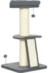 PawHut Kratzbaum 92H cm Kletterbaum mit Kratzbrett Katzenbaum Dunkelgrau -...
