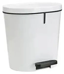Sunware Treteimer Zamora 8 Liter wei&szlig; - Kunststoff M&uuml;lleimer Badezimmer -...