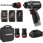 PARKSIDE PERFORMANCE 12 V Akku-Bohrschrauber-Starterset PBSPA 12 mit 2 Akkus und