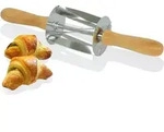 Gobel Edelstahl Mini Croissant Roller Schneider mit Holzgriff 345x75x75mm