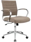 CLP B&uuml;rostuhl Oakland h&ouml;henverstellbar und drehbar taupe Material Stoff - Taupe