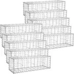 SONGMICS 10 x Gabione 100 x 30 x 30cm Maschenweite 10 &times; 5 cm f&uuml;r St&uuml;tzmauern