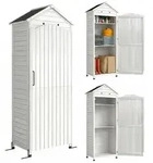 Outsunny Gartenschrank Holz extra hohe Ger&auml;teschuppen mit verstellbar Ablage -...
