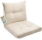 sunnypillow Polster f&uuml;r Gartenm&ouml;bel - 2er Set : Sitzkissen 50 x 50 cm +