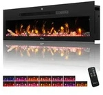 TroniTechnik&reg; Wandkamin Panorama Elektrokamin LED Flammeneffekt Elektrisch...
