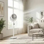 SONGMICS Standventilator mit Fernbedienung, h&ouml;henverstellbar, 15...