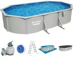Bestway&reg; HydriumTM Stahlwandpool Komplett-Set mit Sandfilteranlage 610 x 366 x...