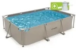VirtuFit Rechteckpool 300&times;210&times;66 cm Beige mit Filterpumpe - Beige