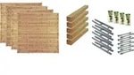 Sichtschutzzaun Maxi-Massiv 2, (Set), 4 Elemente, LxH: 765x180 cm - Gr&uuml;n