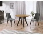 Designer Runder Ausziehbarer Esstisch - Loft-Stil, Industriell, Platzsparend -