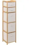 Regal mit 5 k&ouml;rben "tidy box" aus braunem bambus - 5 five simply smart - Braun
