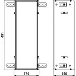 EMCO Emco Einbaurahmen ASIS 150 f&uuml;r UP-Modul mit 495mm H&ouml;he