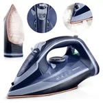 Berdsen 333001 Dampfb&uuml;geleisen mit Keramiksohle, 3000 W, blau - Blau