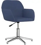vidaXL B&uuml;rostuhl Drehbar Blau Stoff - Blau