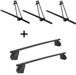 3x Fahrradtr&auml;ger ORION + Dachtr&auml;ger K1 MEDIUM kompatibel mit f&uuml;r Fiat...