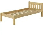 Einzelbett Massivholz Kiefer natur 90x200 Futon Bettrahmen Singlebett Zubeh&ouml;r