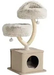 Fudajo Kratzbaum Zweigdesign mit Katzenhaus 95 cm, Designer Katzenkratzbaum mit